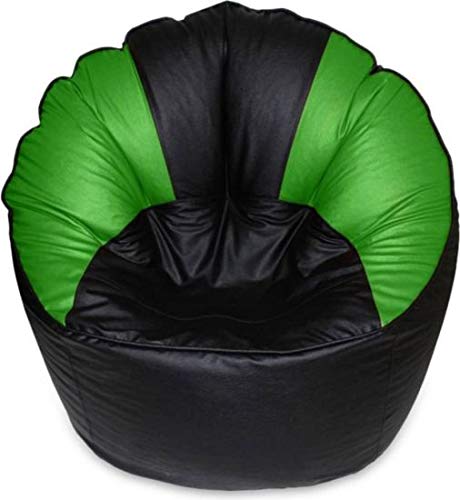 Image of XXXL Muddha Bean Bag Without Beans (Black and Green)