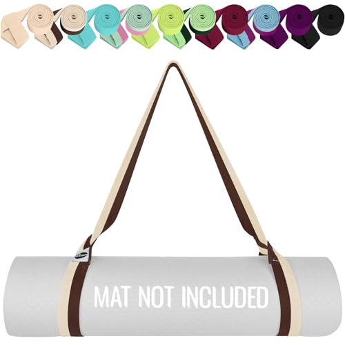 TECEUM [Novo 2025] Alça para Tapete de Ioga – Mais de 30 Cores – Suporte Ajustável para Tapete para