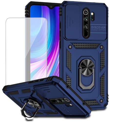 Évitez les bris : coque Redmi Note 8 Pro antichoc avec protège-caméra coulissant