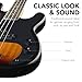 Best Choice Products Full Size Beginner 4-String Electric Bass Guitar, Wooden PB-Style Bass Starter Set w/Padded Carrying Case - Sunburst/Black
