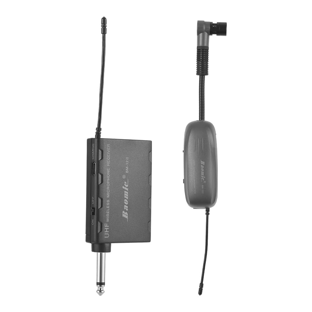 Système de microphone sans fil UHF récepteur émetteur 16 canaux HUIOP BM-12/V2 pour trompette