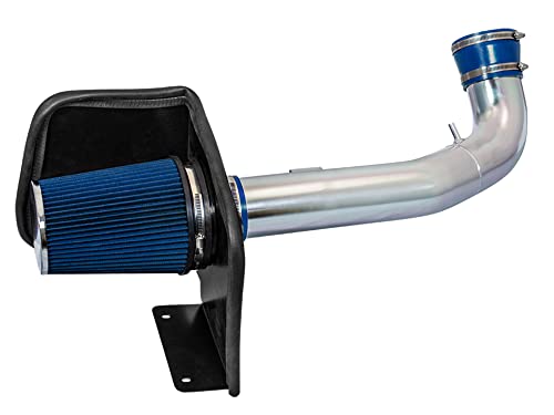 Cold Air Intake System with Heat Shield Kit + Filter Combo BLUE Compatible For 09-14 Cadillac Escalade Chevy Silverado Suburban Tahoe Gmc Sierra Yukon 5.3L/6.0L