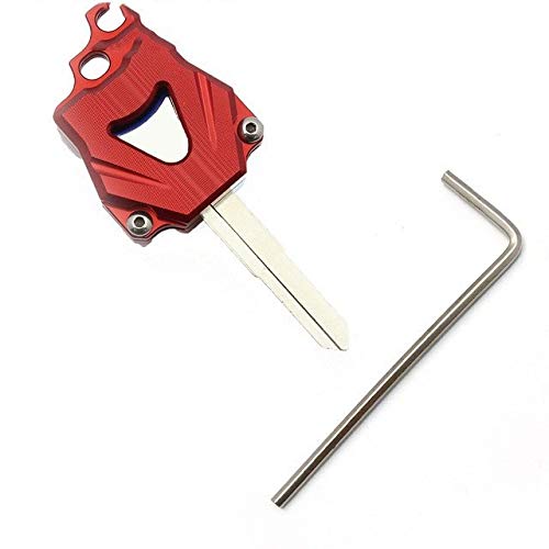 Housse et moulures pour Moto CNC Accessoires Moto Key Shell Case Décoration Couverture clé Couverture Fit Yamaha FJR1300 SR400 XVS400 XVS1100 XJR400 (Color : Red1) Cover