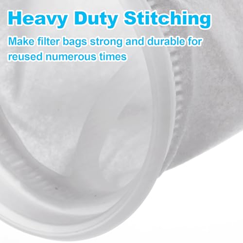 10 Pack Filter Bags 7 Inch Filter Sock, Filter Socks 7 Inch 12 Inch Long 200 Micron Felt Filter Sock, Felt Filter Sock for Aquarium, Industry, Chemical, Water Liquid Filter Bags by ZUQIAN - Image 6