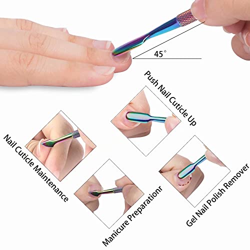 Nagelhautschneider mit Nagelhautschieber - Nagelhautschneider Zangenschneider RONAVO Dead Skin Remover Scherenzange Langlebige Maniküre Pediküre Werkzeuge für Fingernägel und Zehennägel Chamäleon - Image 7