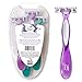 BIC Soleil 4 Escape Scented Women's Disposable Razors With 4 Blades, Comfortable Shave, Lavender & Eucalyptus Scented Handle Shaving Razors for Women, 4 Count