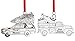 Klikel Christmas Ornament - Silver Truck & Wagon - Merry Christmas Engraved