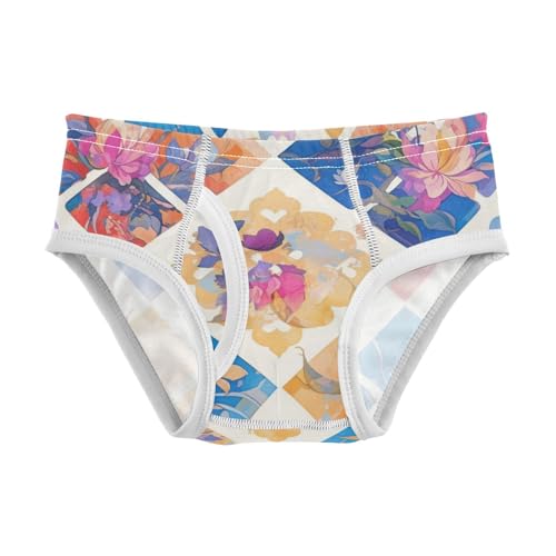 KLL Mandala Lattice Toddler Boys' Cotton Briefs Underwear Cute Undies