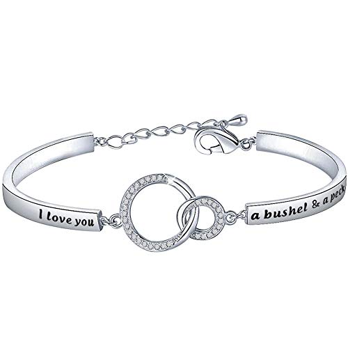 I Love You a Bushel and a Peck Bracelet Gift for Mom Grandma