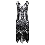 paillettenkleid langarm silber Erhältlich in 34 (XS) bis 44 (2XL)