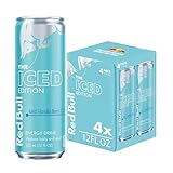 Red Bull Iced Vanilla Berry Energy Drink, with 114mg Caffeine plus Taurine & B Vitamins, 12 Fl Oz, Pack of 4 Cans