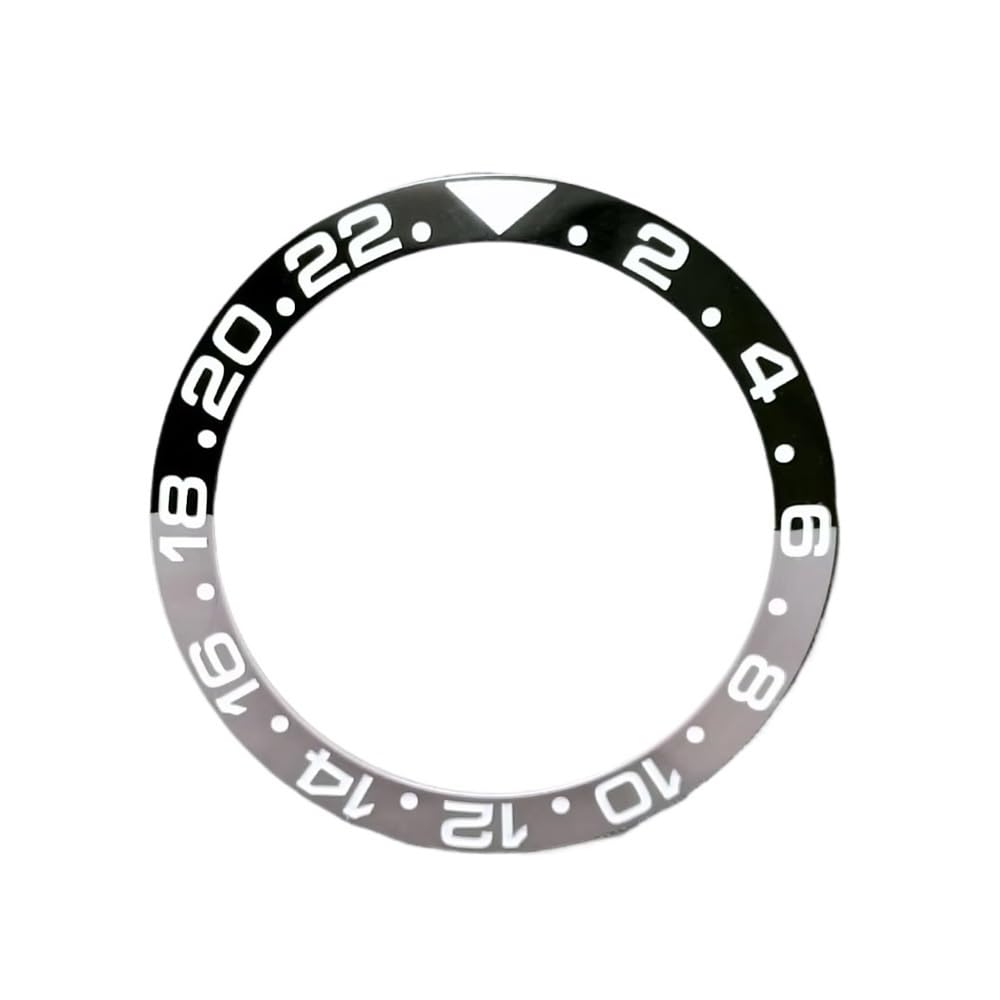 1 pezzo di lunetta in ceramica inclinata da 38 mm * 30,6 mm e inserto for orologio sostituiscono gli inserti del viso