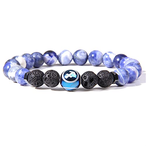 Bracelet en Sodalite naturelle et perles bleues pour homme et femme