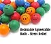 DAZZLING TOYS Neon Colors Smile Stress Balls for Adults Anxiety - 2.5” Kids Sensory Toy - Balls for Hand Therapy – Smiley Face Bouncy Balls - Stress Relief Squishy Squeeze Ball –Party Favors (12 Pack)