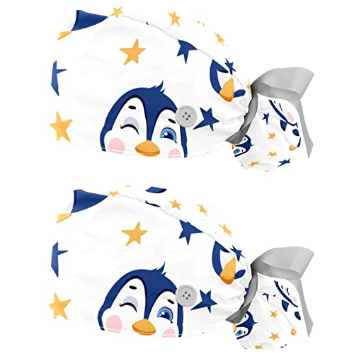 Chapeaux de travail respirants JDEZ à motif pingouins pour hommes et femmes