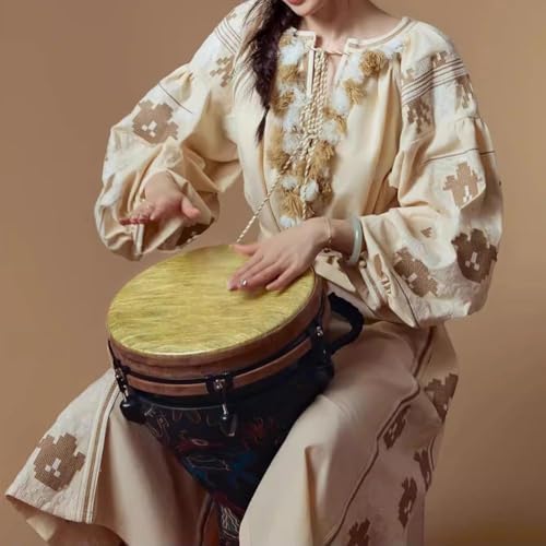 Mechanically Tuned 12-Inch Djembe, Carbon Fiber Djembe Hand Drum, Professional Africa Drum(#5)