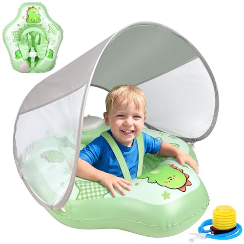 Bouée bébé avec pare-soleil Mineup protégeant du soleil