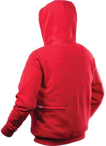 Milwaukee Hoodie M12 12V Lithium-Ion Heated Jacket Front and Back Heat Zones - Battery Not Included - All Sizes and Colors (2X-Large, Red)