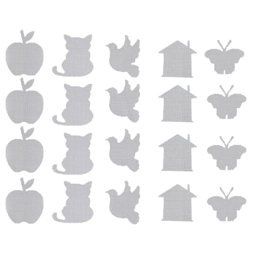 COYUN 20 Stück Fliegengitter Reparatur Set, Fiegengitter Reparatur Klebeband, Reparaturset Fliegengitter, Moskitonetz, Fliegengitter Flicken, Selbstklebend Glasfaser Reparatur