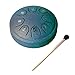 OPPWONG Steel Tongue Drum 4.5 Inch 8 Tone C Key Beautiful Carbon Steel Mini Tongue Drum for Beginner, Adult, Child Traveling (Green)