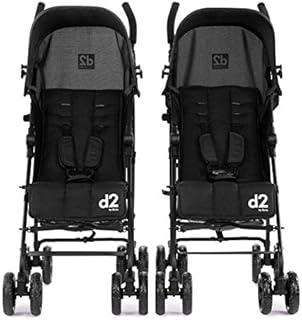 Diono Two2Go Lightweight Strollers, Black (2-Pack)