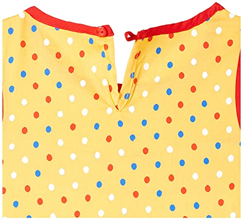 Image of Easybuy Girl's Cotton A-Line Knee-Length Casual Dress (AU21HG05GX Yellow 6Y)