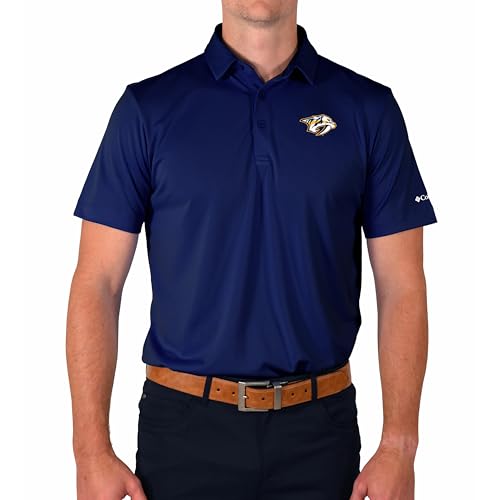 Columbia Nashville Predators Golf Men's Casual Lightweight Drive Polo2