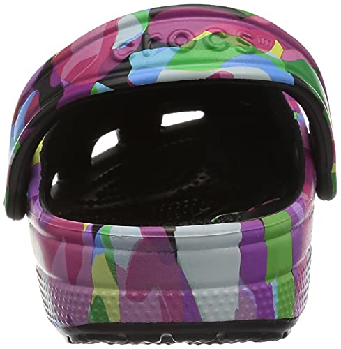 Crocs Unisex Classic Graphic Clogs, Black/Bubble Block, 10 Us Men #TOP2