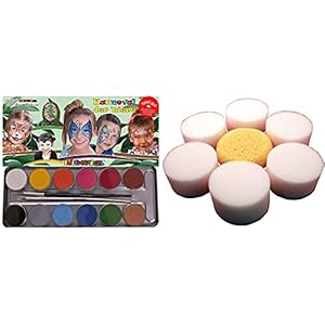 Eulenspiegel Karneval der Tiere Schminkpalette mit Schwämmen