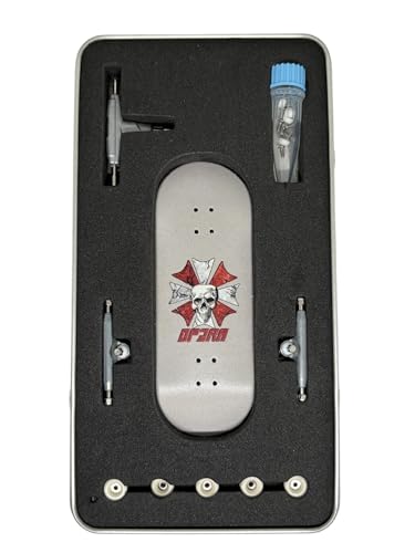 LEEFAI Pro Fingerboard Complete Set, 34x96mm Maple Wooden Deck 5 Layers, 4.0 Trucks Regular Kingpins, Urethane Wheel-Op3ra v2-1982