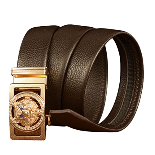 Men's Western Cowboy Belt - Howling Wolf Head Square Ratchet Buckle With Easy Slide Adjustment4