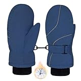lifwimner Skihandschuhe Kinder Winterhandschuhe Wasserdicht Fäustlinge Kinder Thermo Warme Handschuhe für 3-6 Jahre (Blau)