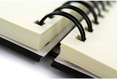 Wire-o Kangaro A5 Blank Sketchbook Hard Cover Black with Print 140g Cream Paper Pack of 5 image 2