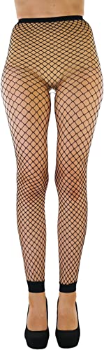 Image of ToBeInStyle Women's Single Floral Lace Fishnet Tights Footless & Stirrup Design