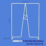 Wire Shelf Dividers - White Closet Organization & Storage Organizer - No Tool Shelf Divider for Wire Shelves - Metal Shelf Accessories – for 12“ Deep Wire Shelves – Tall 16” Height – 4 Pack - Image 2