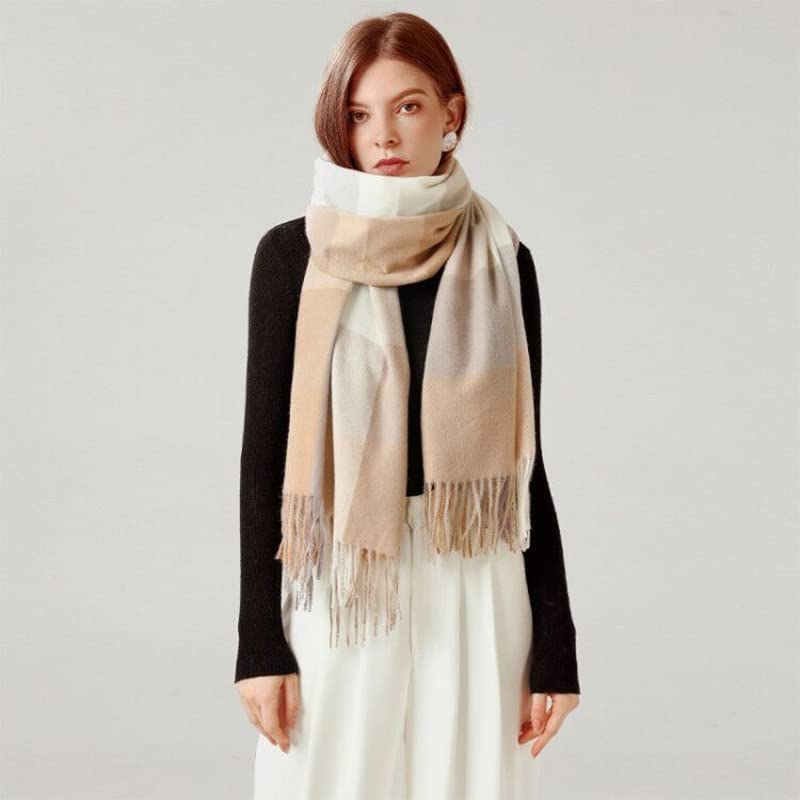 Sciarpa Calda Sciarpa Invernale Donna Plaid Calda Morbida Bandana Donne Sciarpe Luxe Nappa Femminile Foulard Moda di Lunga Scialle, 180 X 70 Cm per La Vita Quotidiana(J)