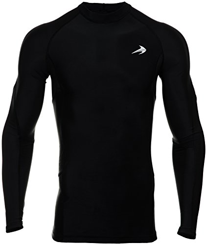 CompressionZ Mens Quick Dry Compression Long Sleeve Shirt - M, Black