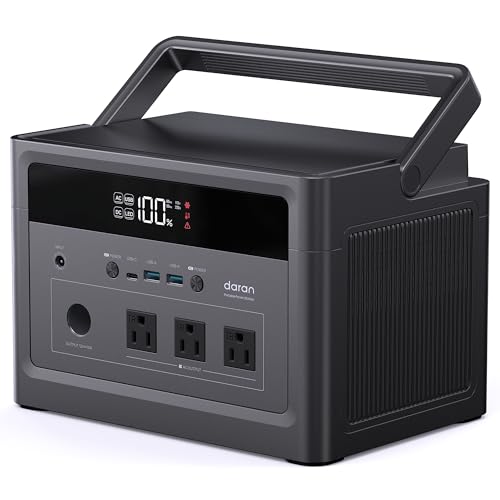 Image of Portable Power Station 1000W (2000W Peak), 576Wh LiFePO4 Battery Solar Generator, 1.8H Fast Charging, Emergency Backup for Home Use, RV Camping, Road Trip (Solar Panel Optional)