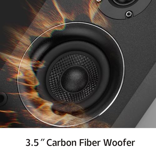 Image of 40W*2 Passive Bookshelf Speakers for Home Theater Surround Sound, Stereo, and Passive Near Field Monitor, 2-Way，Requires a Receiver or Amplifier (Black, Pair)
