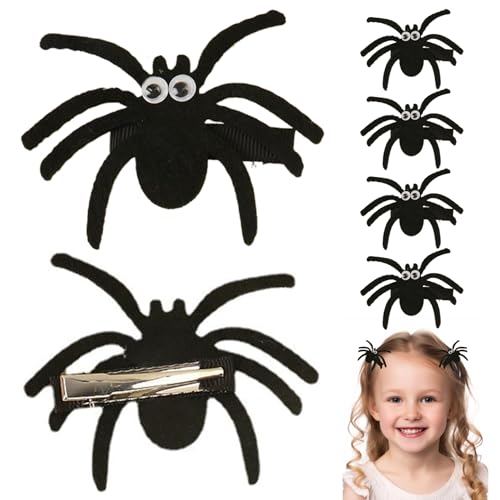 Pinzas para el pelo de araña en pack de 6 unidades, el detalle perfecto para fiestas de disfraces