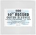 100 Plastic Outer Sleeves for 10" Vinyl Records #10SE03 - Protect the Record Jacket & Protect Against Dust! 3 MIL THICK! (Albums / Outersleeves)