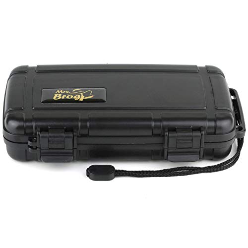 Mrs. Brog Cigar Humidor, Airtight & Durable Waterproof Travel Humidor Case Holds Up to 5 Cigars - Waterproof Humidor Cigar Box