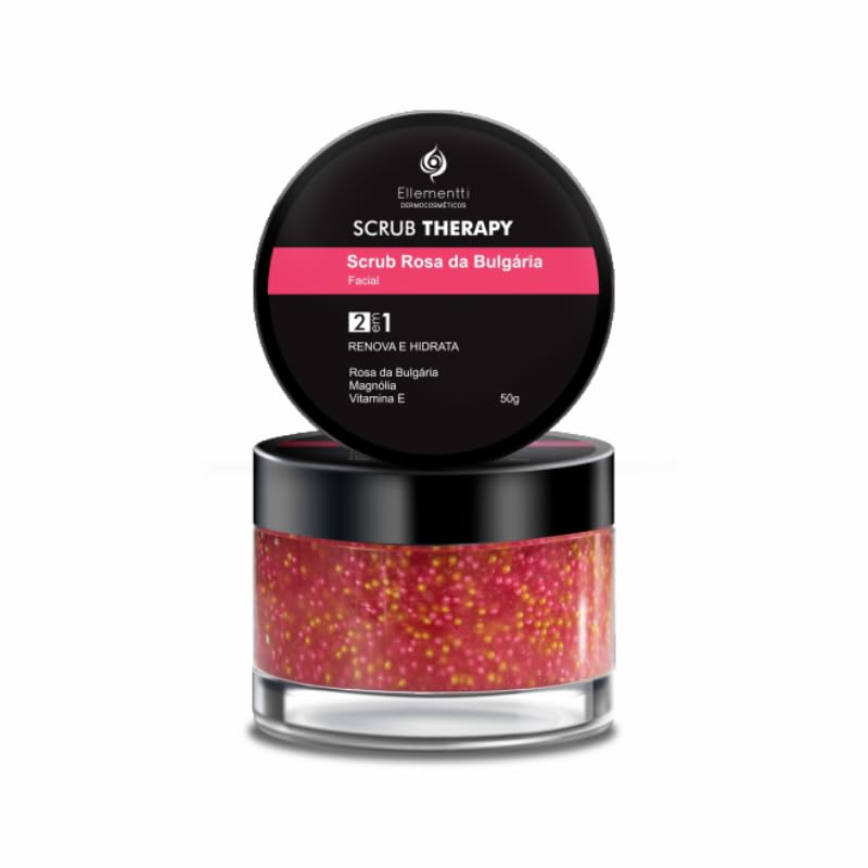 Ellementti Scrub Rosa da Bulgária 50g - Esfoliante, Hidratante, F...