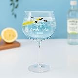 Wanapix | Copa de Gin Tonic Personalizada con Nombre| Copa de Balón para Combinados | Cristal Grabado | Apta Lavavajillas | Regalo para Fiestas | 70cl | Hands