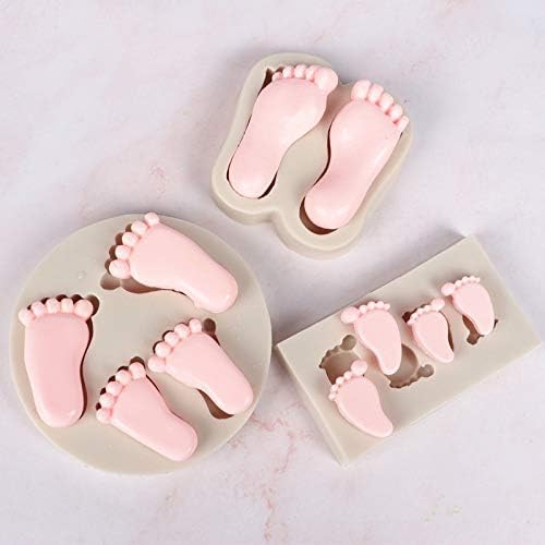 Miniatura 5 de 6 moldes de silicona para fondant, molde para decoración de pasteles con temática de baby shower, moldes de manos para gomitas, chocolate, dulces,