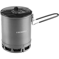 Fire-Maple Petrel G3 Ultralight Camping Pot, Foldable Handle, 600ml | Fast Boil, Heatproof & Locking Handle, Steam Ventilation Lid, Hard Anodized Aluminum, Nest a 100/110g Canister, 162g