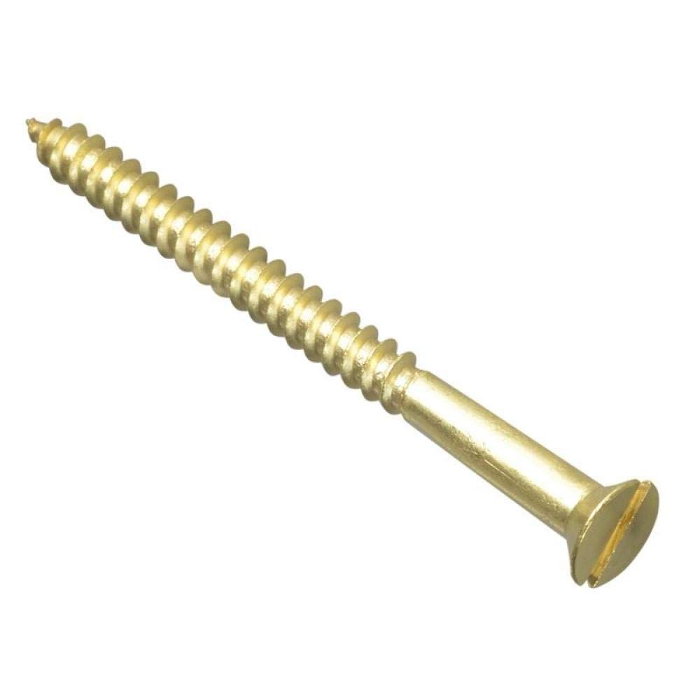 ForgePack Wood Screws - Solid Brass | 2 1/2" x 10 | Solid Brass | Pack 6