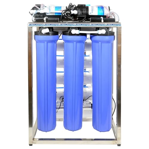 Apec Water 100 LPH Commercial RO Water Purifier Plant with TDS Adjuster 100 Litre Blue Stainless steel Full Automatic with TDS Adjuster