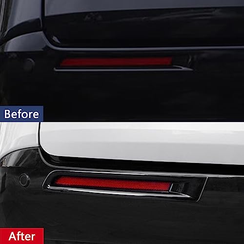 Image of Car Accessories Fit for Toyota Sienna 2021 2022 2023 2024 2025 2026 Exterior Rear Bumper Reflector Fog Lights Cover Trim (Glossy Black) ABS 2 PCS