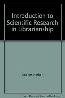 Introduction to Scientific Research in Librarianship 087845036X Book Cover